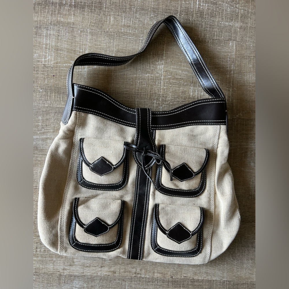 Banana Republic Y2K Jute Handbag Purse Summer Beige Brown NWT Boho Beach